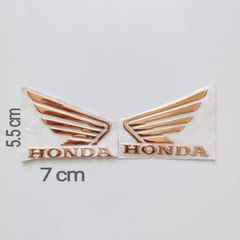 Tem Nổi Cánh Chim Honda Nhựa Dẻo Nhiều Màu  - Decal In Chất Lượng