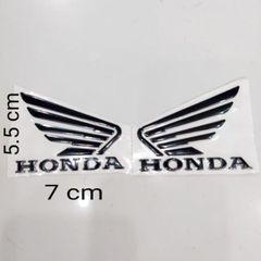 Tem Nổi Cánh Chim Honda Nhựa Dẻo Nhiều Màu  - Decal In Chất Lượng