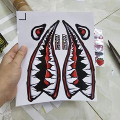 Tem dán hình răng cá mập - Tem 3 Lớp  Cao Cấp