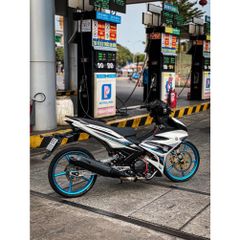 [FreeShip] [Ảnh thật] Tem rời Exciter 150 đen trắng xanh - Mẫu Y15ZR Chuẩn From Quyen Decal