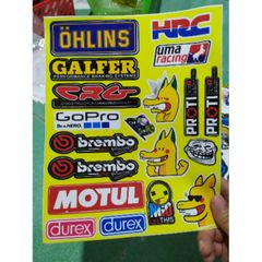 Tem Logo Sticker Duex, Motul, HRC