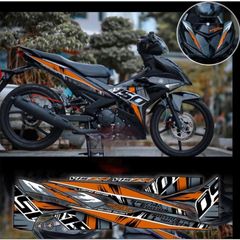 Tem rời Ex 150 mẫu mới full đen phối nhiều màu