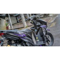 Tem Rời Vario 150 Đen Tím - Mẫu Lửa 2023  - Decal In Chất Lượng