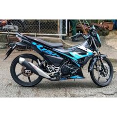 Tem Suzuki Raider R150 Xanh Đen 2018  - Decal In Chất Lượng