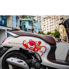 [FreeShip] [Ảnh thật] Tem rời Scoopy - Mẫu gấu dâu nổi bật - Chuẩn From cực đẹp Quyen Decal