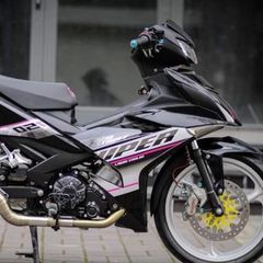 Tem Chế Rời Exciter 150 Sniper Đen Phối Hồng  - Decal In Chất Lượng