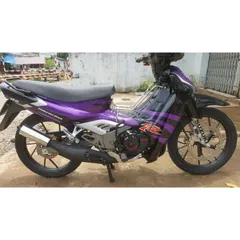 Tem Suzuki Satria 2000 Tím Đen  - Decal In Chất Lượng