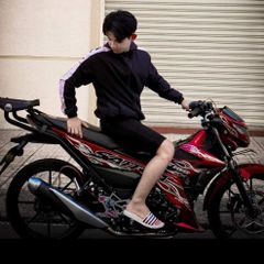 tem rời satria lửa  full đỏ candy mới