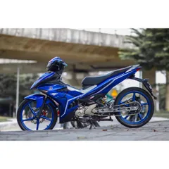 Tem Rời Dán Xe Exciter 150 Mẫu Chỉ Xanh Trắng Đen Chữ MX King Cực Hot, Hàng 3 Lớp Chất Lượng Cao Quyen Decal