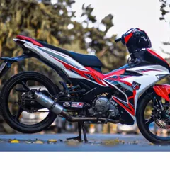 Tem Rời Ex 150 Y15ZR 2021 Xám Đỏ  - Decal In Chất Lượng