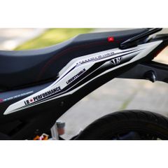 Tem Rời Dán Xe Exciter 155 Mẫu Liberty Walk Trắng Đen Cực Chất, Hàng 3 Lớp Chất Lượng Cao Quyen Decal