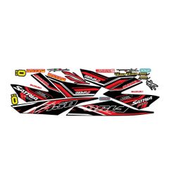 TEM RỜI SATRIA FULL ĐEN CHỈ ĐỎ TRẮNG MỚI
