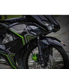 [Ảnh thật] TEM RỜI mẫu tổ ong chỉ xanh lá cho Winner X đen - tem chuẩn form - không bay màu Quyen Decal