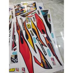 Tem Rời Ex Nhỏ 2010 - Tem Lửa Dán Xe Đen  - Decal In Chất Lượng