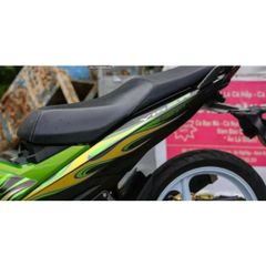 Tem Rời Exciter 150 Xanh Đen Mẫu Ngọn Lửa  - Decal In Chất Lượng