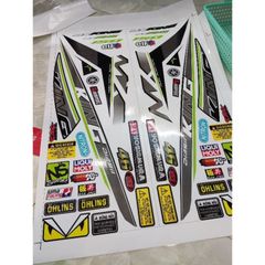 Tem Rời Exciter 150 Mx King Dán Xe Trắng Phối Xám Đen  - Decal In Chất Lượng