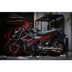 Tem rời Raider Fi- Satria Fi mẫu F150 đen đỏ xám, in sắc nét, 3 lớp không phai màu CM00041 1 2