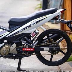 Tem Rời Exciter 150 Mx King Dán Xe Trắng Phối Xám Đen  - Decal In Chất Lượng