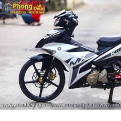 Tem Rời Exciter 150 Mx King Dán Xe Trắng Phối Xám Đen  - Decal In Chất Lượng