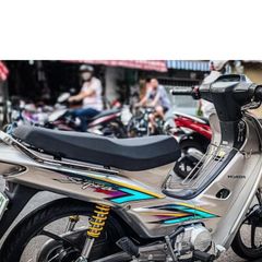 [FreeShip] [Ảnh thật] Tem rời CROM Wave - Mẫu Supra 110 xanh nổi bật - Chuẩn From cực đẹp Quyen Decal