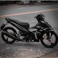 Tem Rời Yamaha Exciter 150 Y15ZR Chỉ Xám Trắng Dán Xe Đen  - Decal In Chất Lượng