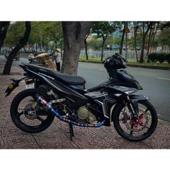 Tem Rời Yamaha Exciter 150 Y15ZR Chỉ Xám Trắng Dán Xe Đen  - Decal In Chất Lượng