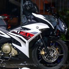 Tem Rời Yamaha Exciter 150 2021 Trắng Đỏ  - Decal In Chất Lượng