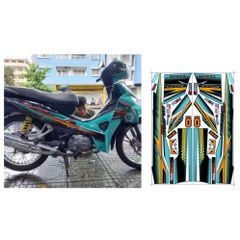 Tem Wave Blade 110 Xanh Ngọc - Tem Chuẩn 3 Lớp Cao Cấp  - Decal In Chất Lượng