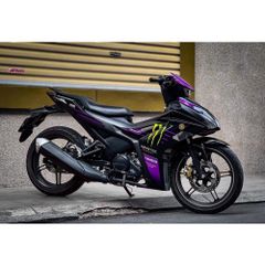 tem rời exciter 155 đen tím monster đẹp kiểng 2023 , tem 3 lớp bền màu - Decal Cao Cấp Nhất