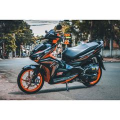 Tem Rời Dán Xe Air Blade 2016 Mẫu Zin Cam Đen Cực Chất, Hàng 3 Lớp Chất Lượng Cao Quyen Decal