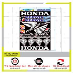SHINDECAL- LOGO STICKER CÁNH CHIM HONDA 04 - Tem 3 Lớp  Cao Cấp