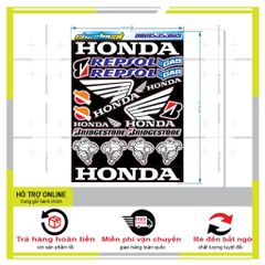SHINDECAL- LOGO STICKER CÁNH CHIM HONDA 04 - Tem 3 Lớp  Cao Cấp