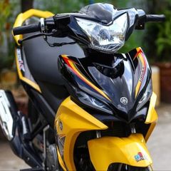 Tem Rời Exciter LC 135 Dán Xe Vàng Bụng Đen
