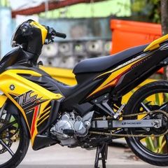 Tem Rời Exciter LC 135 Dán Xe Vàng Bụng Đen