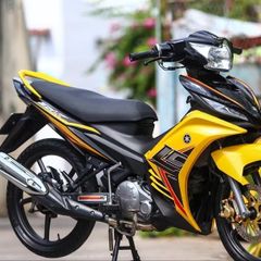 Tem Rời Exciter LC 135 Dán Xe Vàng Bụng Đen