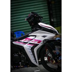 tem rời exciter 155 trắng hồng đẹp cover mẫu ( HÓT ) 2023 , tem 3 lớp bền màu - Decal Cao Cấp Nhất