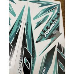 Tem rời Raider xe xanh lục bảo - mẫu mới 2021 Quyen Decal