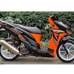 Tem Rời Vario 125 - Vario 150 Cam Đen  - Decal In Chất Lượng