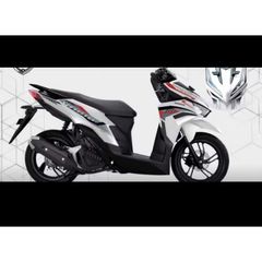 Tem rời Vario  Đỏ Đen dán xe trắng