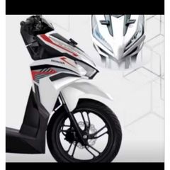 Tem rời Vario  Đỏ Đen dán xe trắng