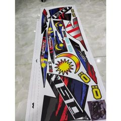 Tem Rời Winner X In Cờ Malaysia Đen  - Decal In Chất Lượng