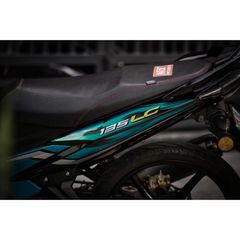 [Siêu Sale] Tem rời LC 135 xanh ngọc cho Exciter đen - tem cao cấp không bay màu Quyen Decal