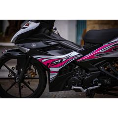 [FreeShip] Tem rời Exciter 150 trắng - mẫu lửa hồng cá tính - siêu hot 2023 Quyen Decal