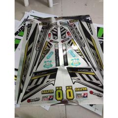 Tem Rời Exciter Crypton Đời 2006-2010 Dán Xe Đen  - Decal In Chất Lượng