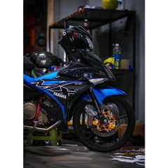 Tem rời Exciter 150 mẫu MX King 2019 phối đen xanh dương, in sắc nét, 3 lớp không phai màu CM00013 1 2