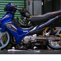 Tem rời xe Jupiter V mẫu sọc RC 2024 phối đen xanh GP, thiết kế đẹp mắt, in sắc nét, 3 lớp không bay màu MD00103 Cao Cấp