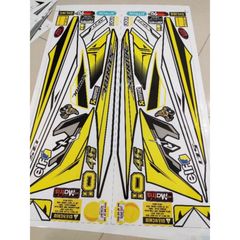 Tem Rời Ex Nhỏ 2006-2010 Spark Rx Dán Xe Vàng Bụng Đen  - Decal In Chất Lượng
