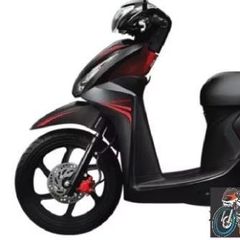Tem Rời Honda Vision Dán Xe Đen Nham - Phối Chỉ Đỏ  - Decal In Chất Lượng