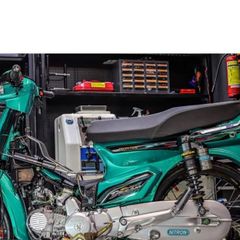 Tem Rời Dán Xe Dream Mẫu Super Dream Xanh Ngọc Cực Đẹp, Hàng 3 Lớp Chất Lượng Cao Quyen Decal