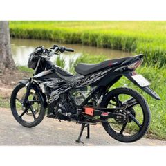 tem rời satria lửa trắng đen mẫu ( HÓT ) 2023 , tem 3 lớp bền màu - Decal Cao Cấp Nhất